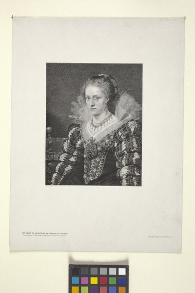 Retrato de Jacquelin De Cordes (tinta) de American School