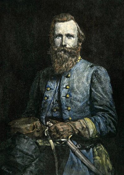 Retrato del General J.E.B. Stuart (lito) de American School