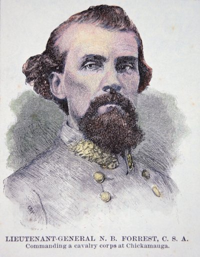 Retrato del Teniente General Nathan B. Forrest (1821-77) de American School