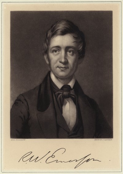 Retrato de Ralph Waldo Emerson de American School