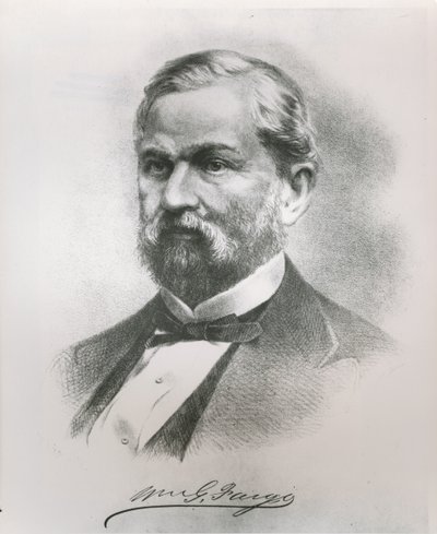 Retrato de William George Fargo (1818-81) cofundador de Wells Fargo & Co. de American School