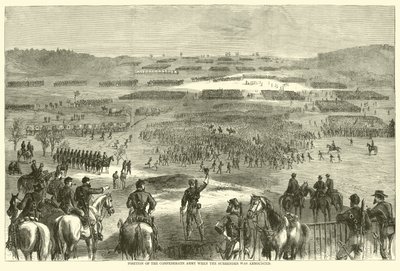 Posición del Ejército Confederado cuando se anunció la rendición, abril 1865 de American School