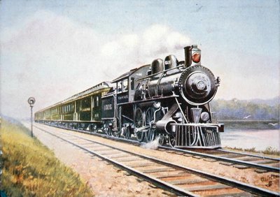 Postal del Overland Limited del Chicago & North Western Railroad de American School