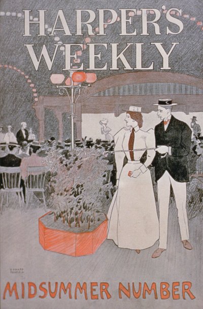 Póster publicitario de Harpers Weekly, Número de Verano de American School