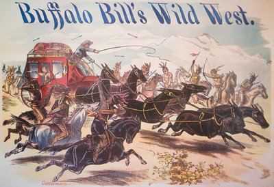 Póster del espectáculo Wild West de Buffalo Bill, c.1885 de American School