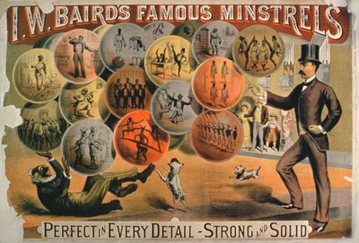 Póster para los Famosos Minstrels de I. W. Bairds de American School
