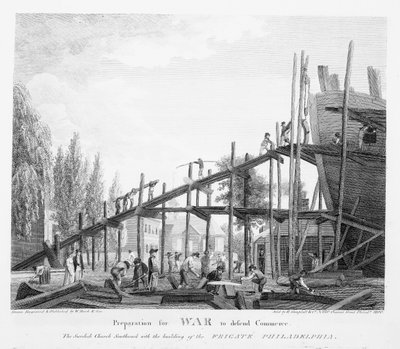 Preparación para la guerra para defender el comercio, 1800 de American School