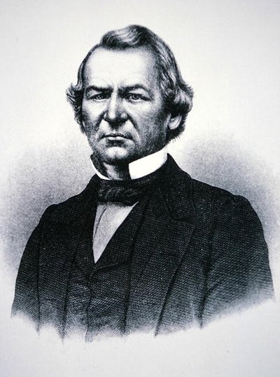 Presidente Andrew Johnson (1808-75) (grabado) de American School