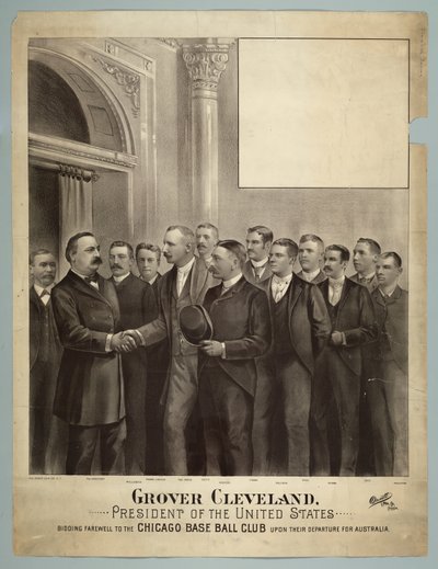 El presidente Grover Cleveland y el club de béisbol de Chicago de American School