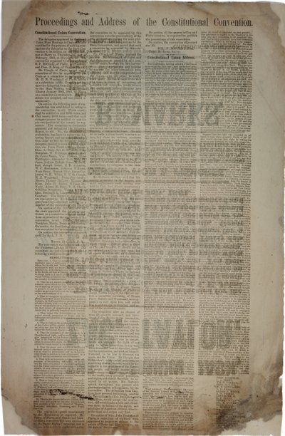 Procedimientos y discurso de la Convención Constitucional, c.19 de marzo de 1861 de American School