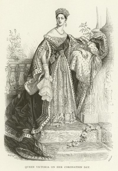 La reina Victoria en el día de su coronación de American School