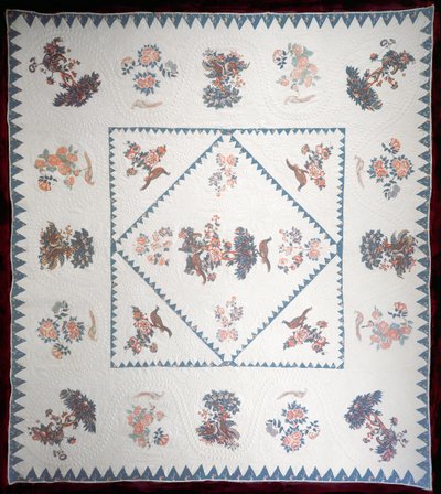 Colcha en Broderie Perse, c.1800 de American School