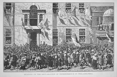 Lectura de la Declaración de Independencia a los ciudadanos de Filadelfia, 8 de julio de 1776 de American School