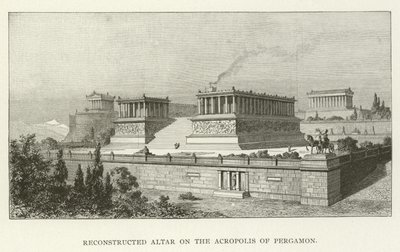 Altar reconstruido en la Acrópolis de Pérgamo de American School
