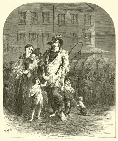 Refugiados del norte de Missouri entrando en St. Louis, septiembre de 1864 de American School