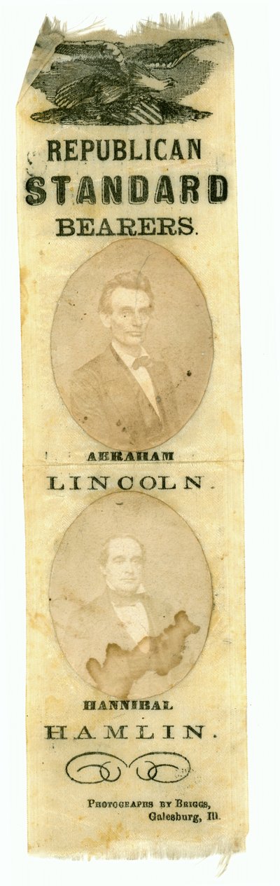 Portadores del estandarte republicano, Abraham Lincoln y Hannibal Hamlin, 1860 de American School