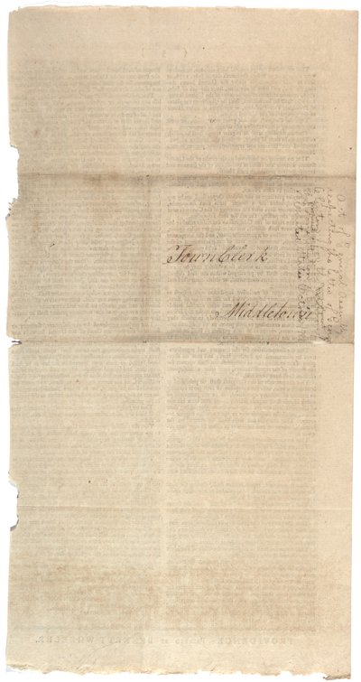 Resoluciones imprimiendo la propuesta de NYS para enmiendas a la Constitución, octubre de 1788 de American School