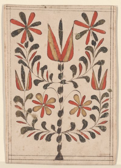 Recompensa de mérito (Belohnung), pintura Fraktur de American School
