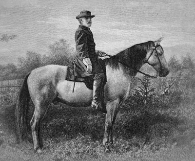 Robert E. Lee en su caballo de guerra 