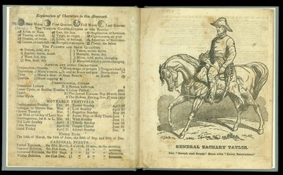 Almanaque Rough and Ready para 1848, publicado en 1847 de American School
