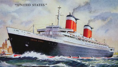 Viaje inaugural del SS United States en 1952 de American School