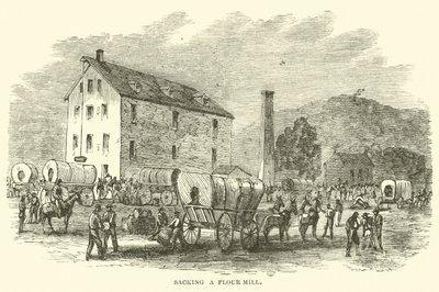 Saqueo de un molino de harina, julio 1864 de American School