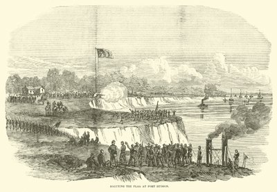 Saludando la bandera en Port Hudson, julio 1863 de American School