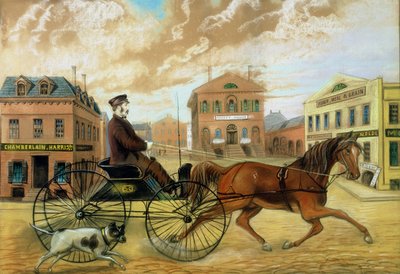 Samuel Chamberlain en Market Square, Salem de American School