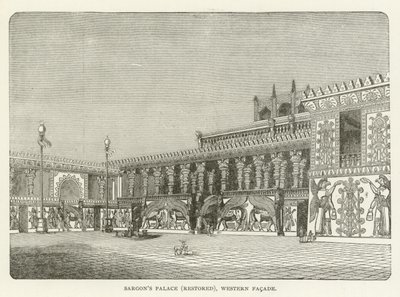Palacio de Sargón (restaurado), fachada occidental de American School