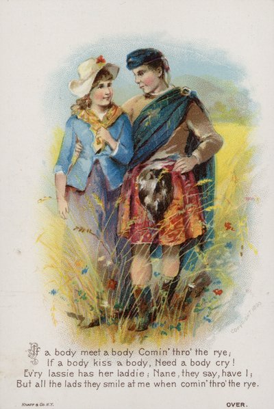 Pareja cortejando escocesa de American School