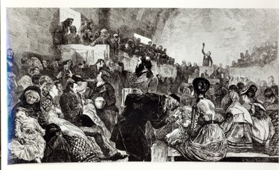 Servicio en el Tabernáculo Mormón en Salt Lake City, 1871 de American School