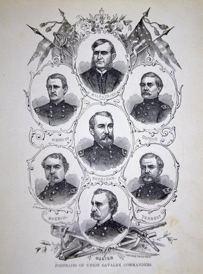 Siete retratos de comandantes de caballería prominentes del Ejército de la Unión de American School