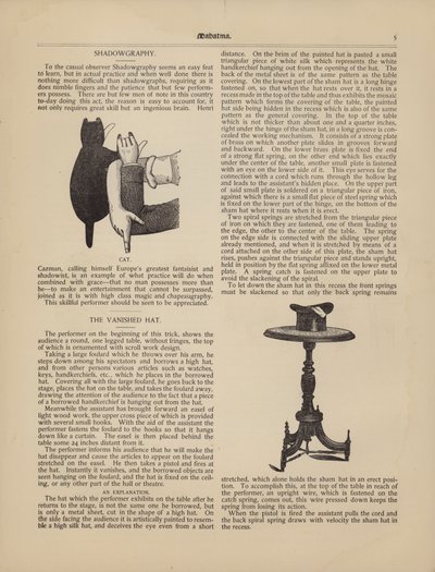 Sombragrafía, El Gato, El Sombrero Desaparecido de American School