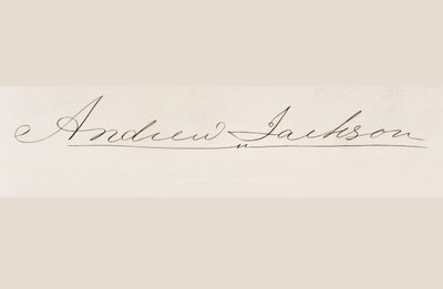 Firma de Andrew Jackson de American School