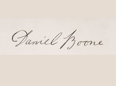 Firma de Daniel Boone de American School