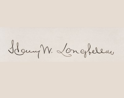 Firma de Henry Wadsworth Longfellow de American School
