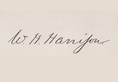 Firma de Henry William Harrison de American School