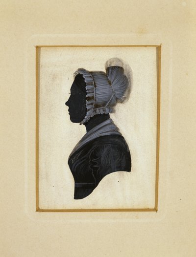 Silueta de una dama, c. 1830-1840 de American School