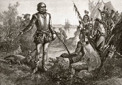 Smith comerciando con los indios, de 