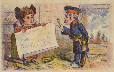 Soldado leyendo mapa de American School