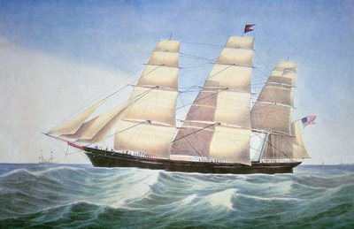 Sovereign of the Seas, litografía de Nathaniel Currier (1813-88) de American School