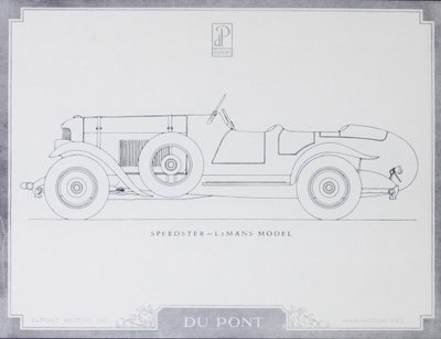 Speedster - Modelo LeMans, Automóviles DuPont, 1921 de American School