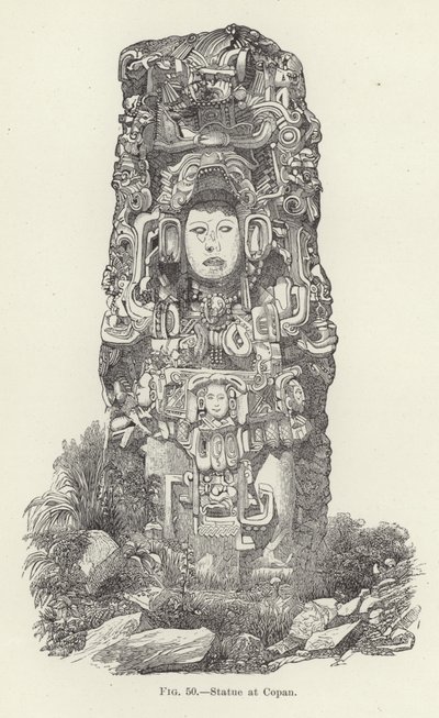 Estatua en Copán de American School