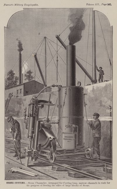 Corte de piedra, canalizador de piedra de American School
