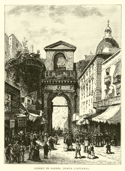 Calle en Nápoles, Porta Capuana de American School