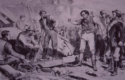 Trabajadores en huelga amenazan a trabajadores no huelguistas en el sitio de construcción de American School