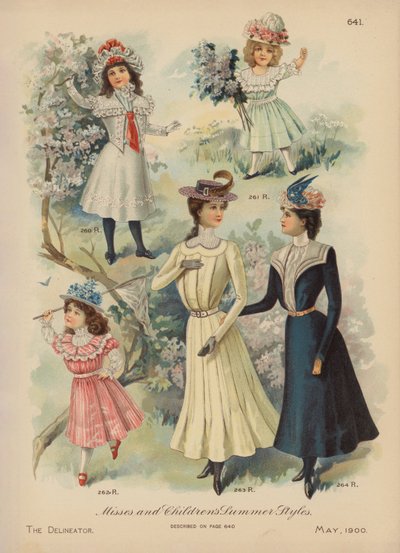 Moda de verano para mujeres y niñas (cromolito) de American School
