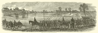 Gran División de Sumner cruzando el Rappahannock, diciembre 1862 de American School