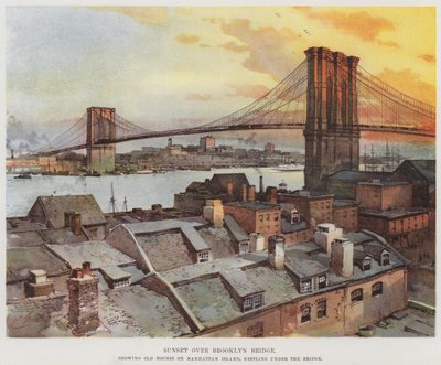 Atardecer sobre el Puente de Brooklyn de American School