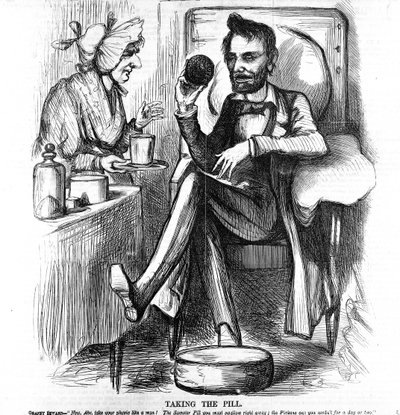 Tomando la píldora, del Humor de la Guerra de American School